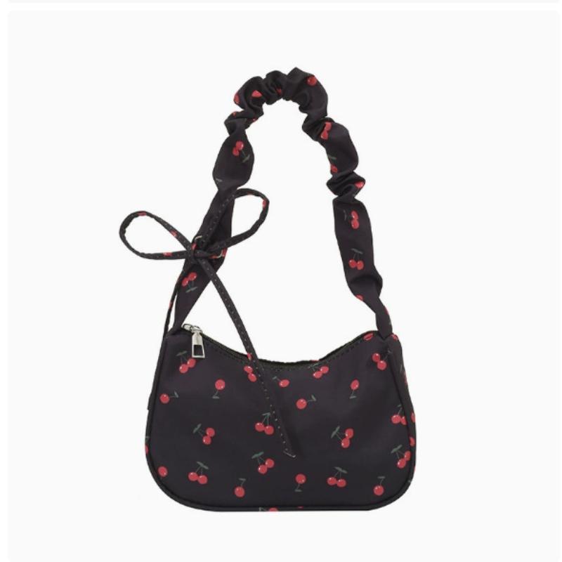 Floral Print Underarm Shoulder Bag Anti Scratch Retro Lightweight Small Casual Purse for Daily Work Commute