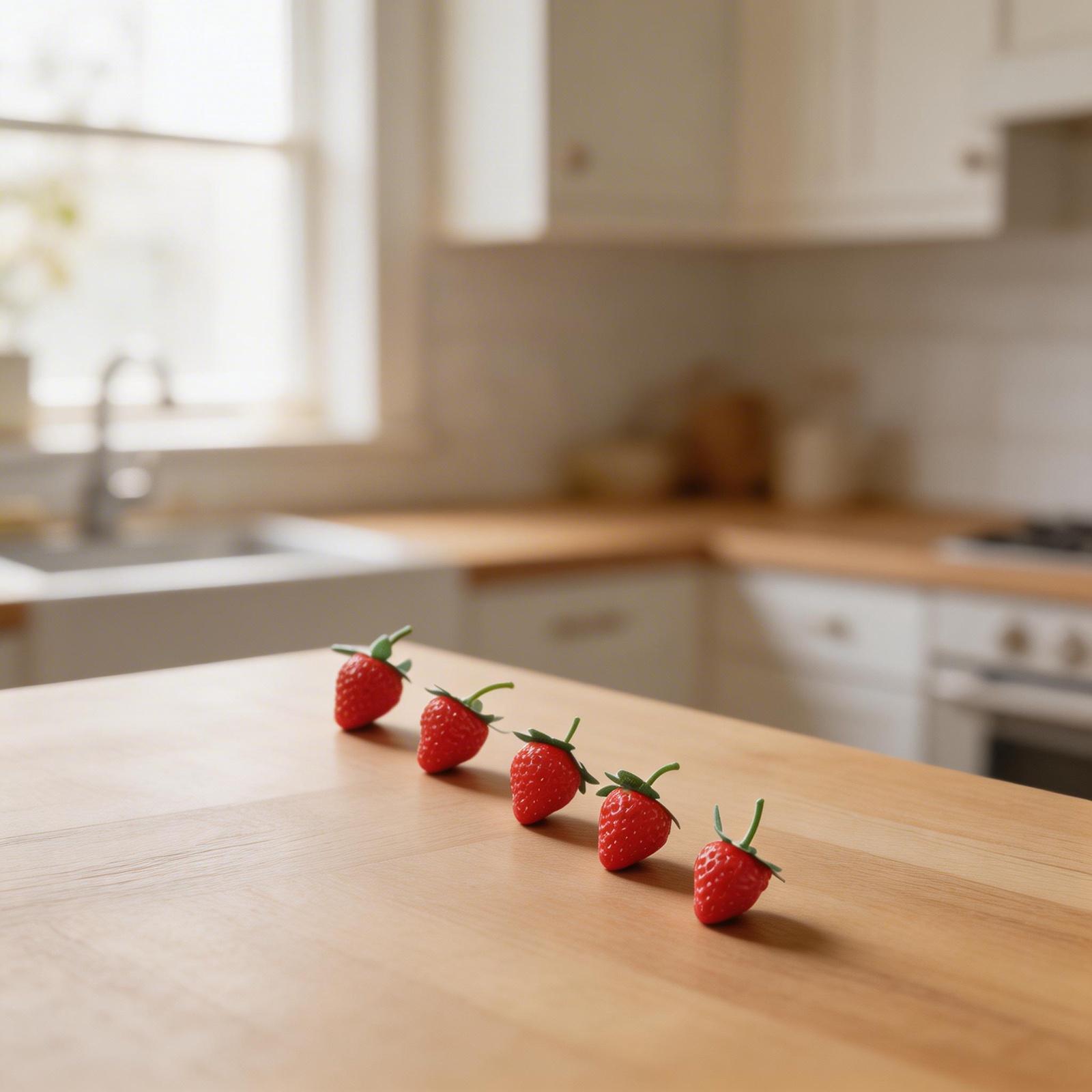 

50 Realistic Synthetic Strawberries Featuring Green Stems for Use in Weddings Parties Kitchen Displays and Photography Scenes China Mainland