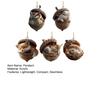 Forest Animal Acorn Ornaments Cozy Woodland Christmas Ornaments 2D Rustic Holiday Decorations for Tree Wreath Nature-Inspired Gifts