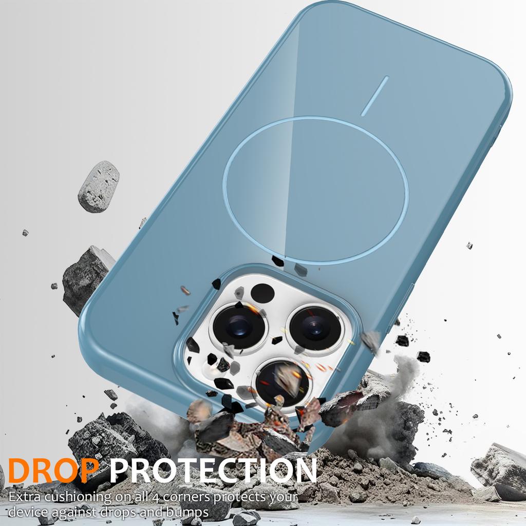 For iPhone 13 Pro Max Magnetic Case Compatible with MagSafe TPU Phone Back Cover with Lanyard