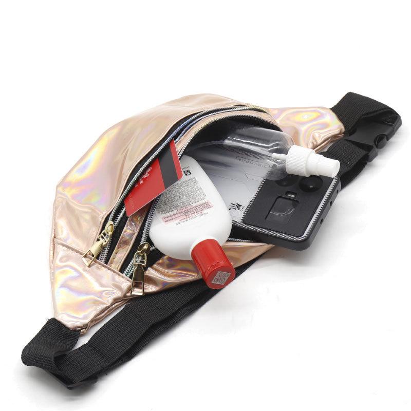 Unisex Outdoor Running Waist Bag with Laser Design – Large Capacity Crossbody Coin and Phone Holder