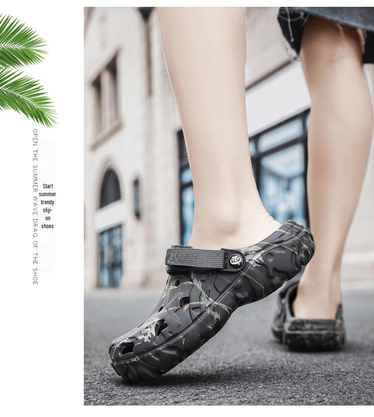Men's EVA Non-Slip Summer Driving Shoes: 2025 Toe Cap Sandals for Outdoor Beach Wear