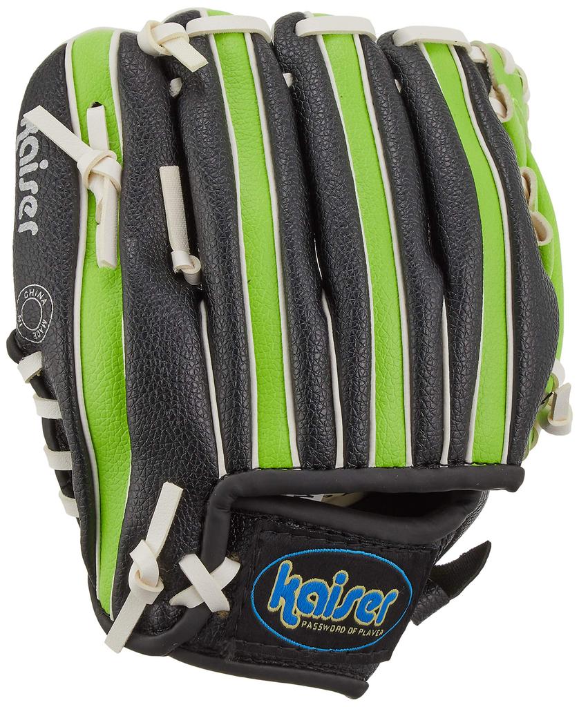 KAISER Glove Dragonfly Inch Baseball Catchball Practice For Lower Elementary School Students Softball Leisure Family Sports Black x Green 8.5 KW-342
