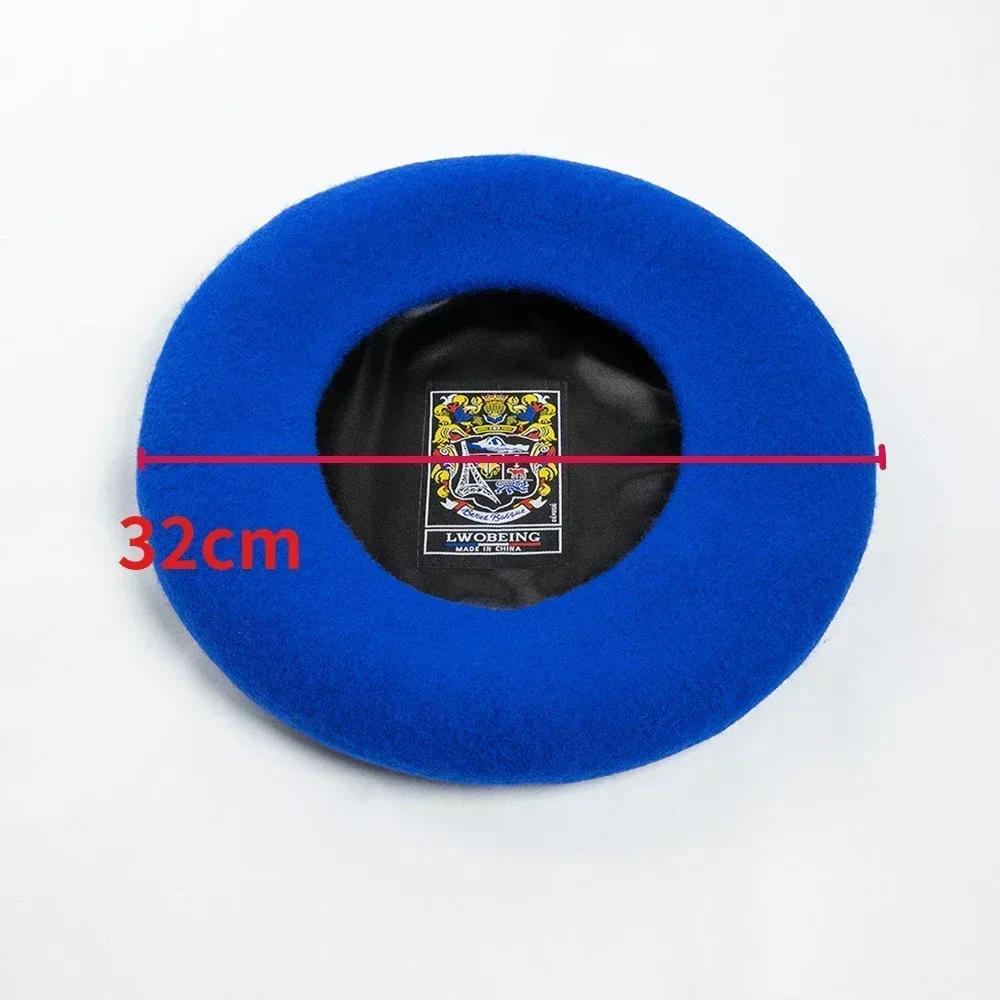 New Big Size L58-60cm Women Men 100% Wool Berets Autumn Winter Oversized 32cm Painter Beret Large Size Female Warm Walking Cap