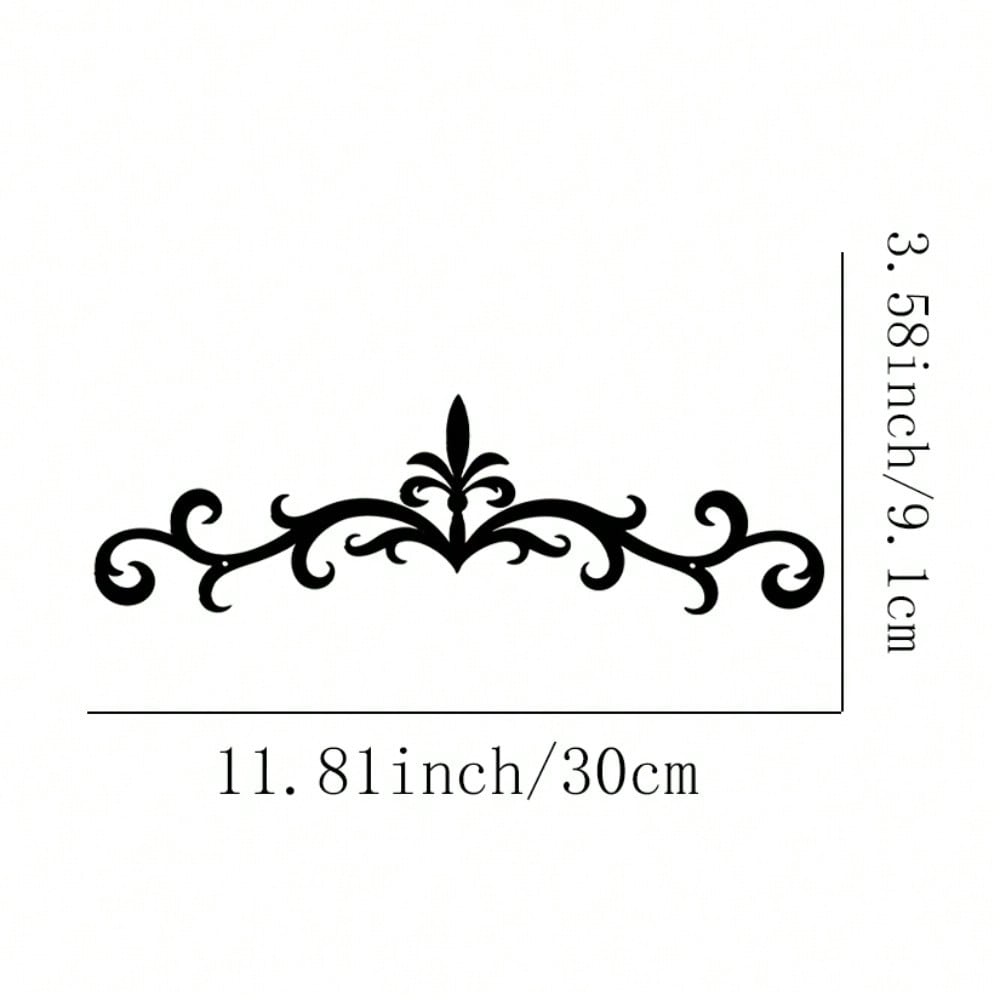 Iron Floral Wall Art Metal Iris Scroll Sculpture Rust Resistant Home Decor Gift