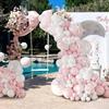 Pink White Metal Pink Balloon Chain Set, Sequined Balloon Set Party Arrangement Wedding