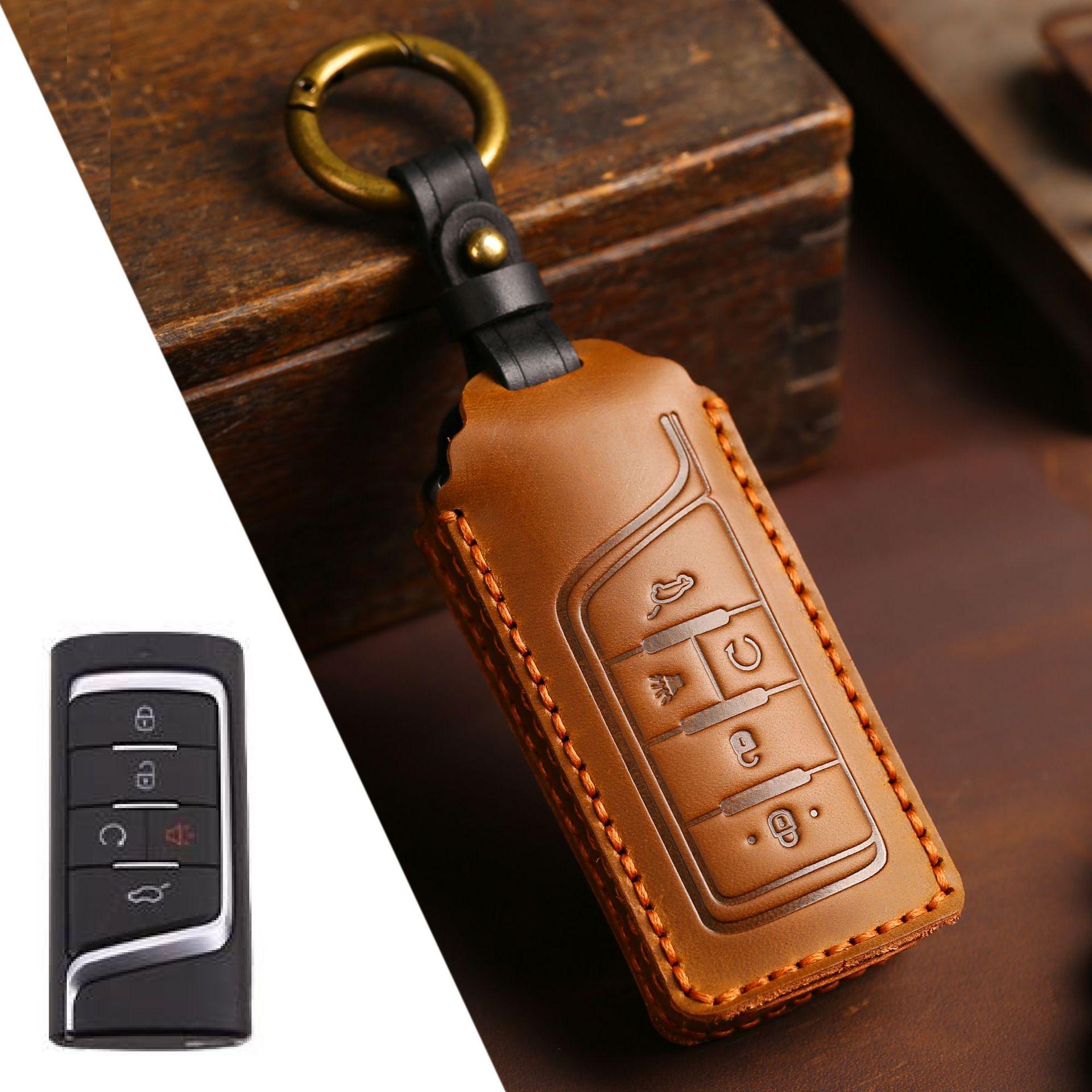 

Чехол для ключей из натуральной кожи для моделей GAC Trumpchi GS: GS4, GS3, GM6, GS7, GS8, GA6, M8, GS5 Брелок