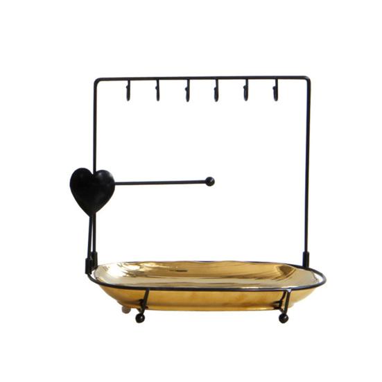 

Стеллаж для хранения в скандинавском стиле, съемный органайзер, железная художественная шкатулка для драгоценностей для дома C