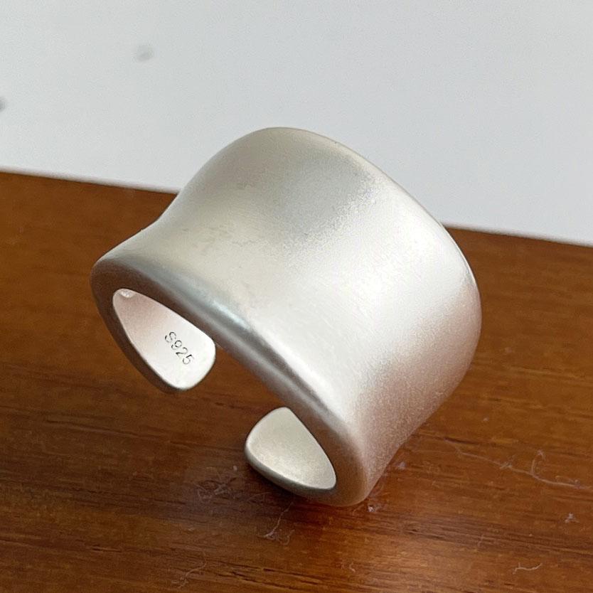 Pierścionki ze srebra 925 dla kobiet Geometryczna Delikatna Biżuteria Palec Regulowany Szeroki Błyszczący Pierścionek Na Imprezę Prezent Urodzinowy