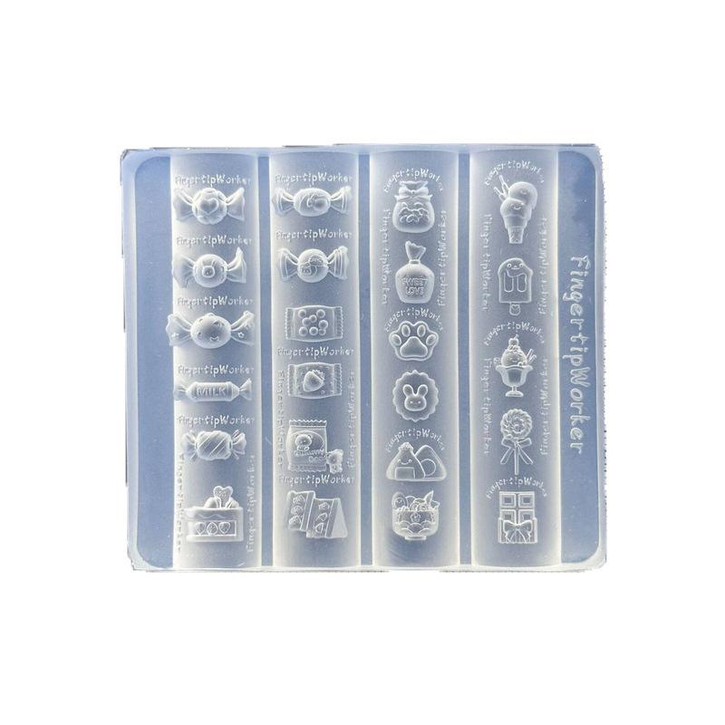 Nail Mold Silicone Cartoon Candy Nail Art Decorations Nail Polish Filling Mold Diy Relief Design Stereoscopic Manicure Tools