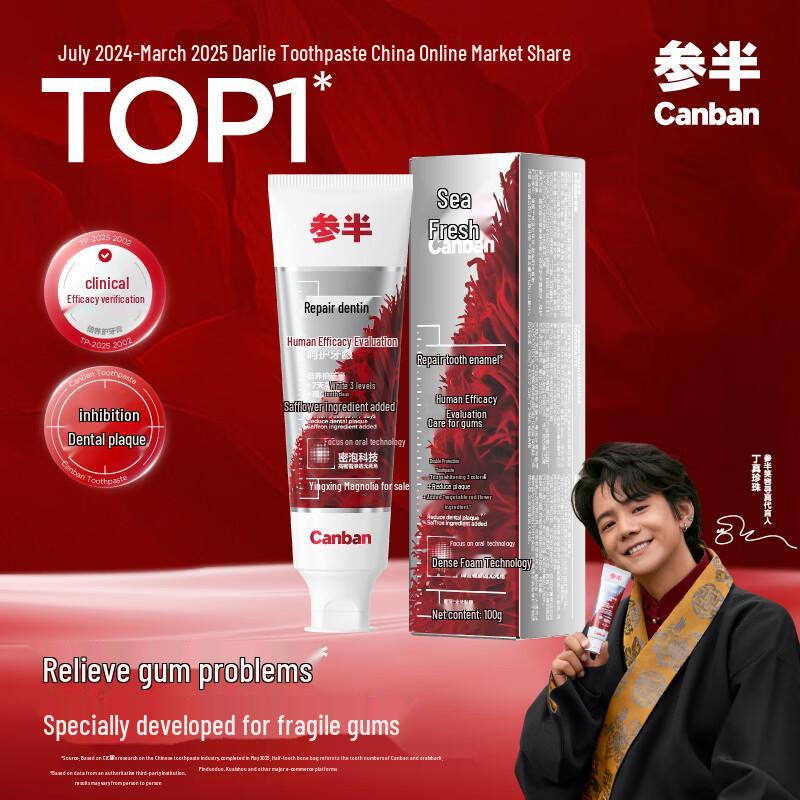 Semi-half Saffron Gum Care & Whitening Toothpaste