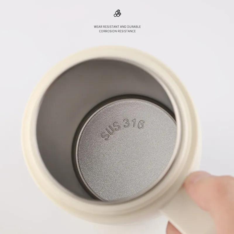 Intelligent 316 Stainless Steel Insulated Cup Business Temperature Control Tea Separation Cup Frosted With Handle Office Cup Gift YLE31