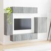 TV Wall Shelf Set Wall Mounted 6 Pcs Grey Sonoma