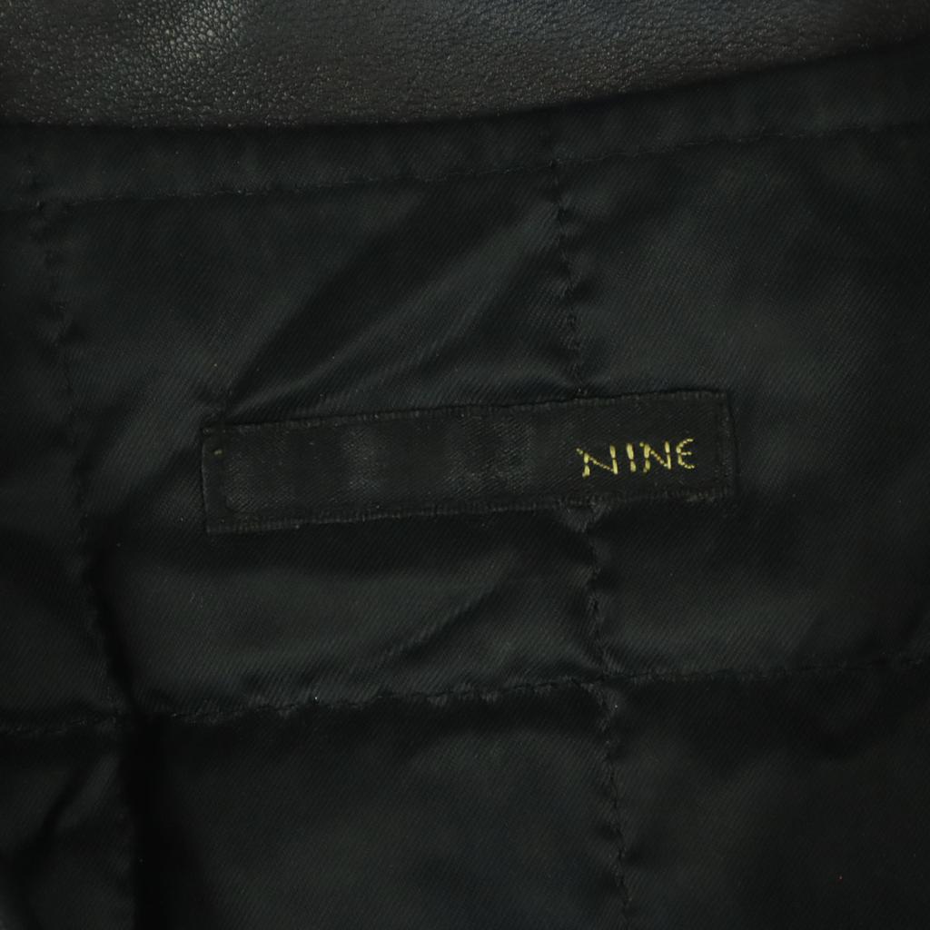 NINE Long Sleeve Double Riders Jacket F Black Side Lace-up Men's Used