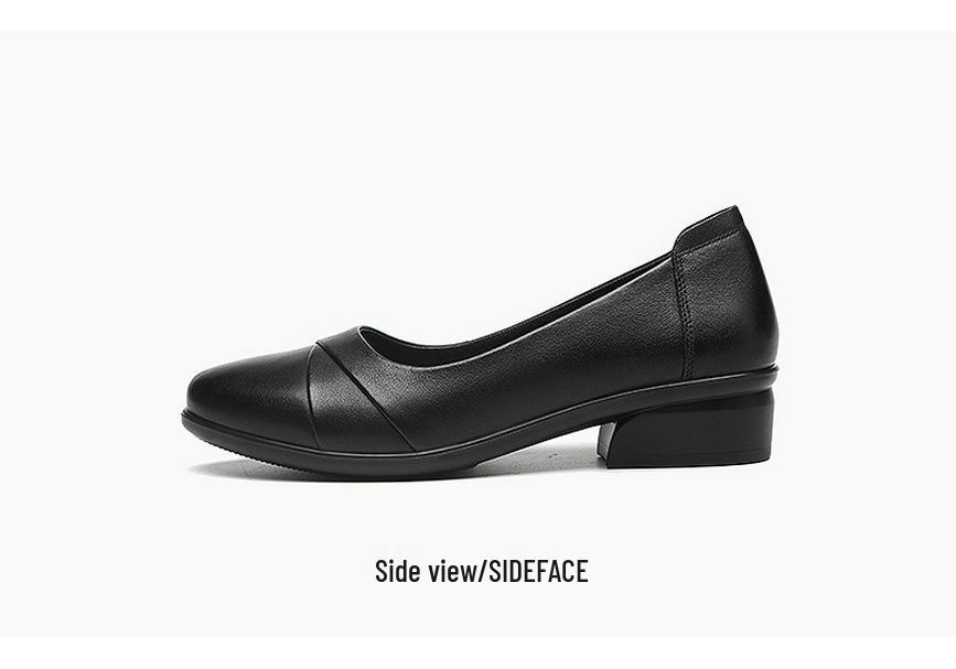 Red Dragonfly Women's Genuine Leather Low Heel Autumn Shoes - Comfortable Soft Sole, Perfect for Work