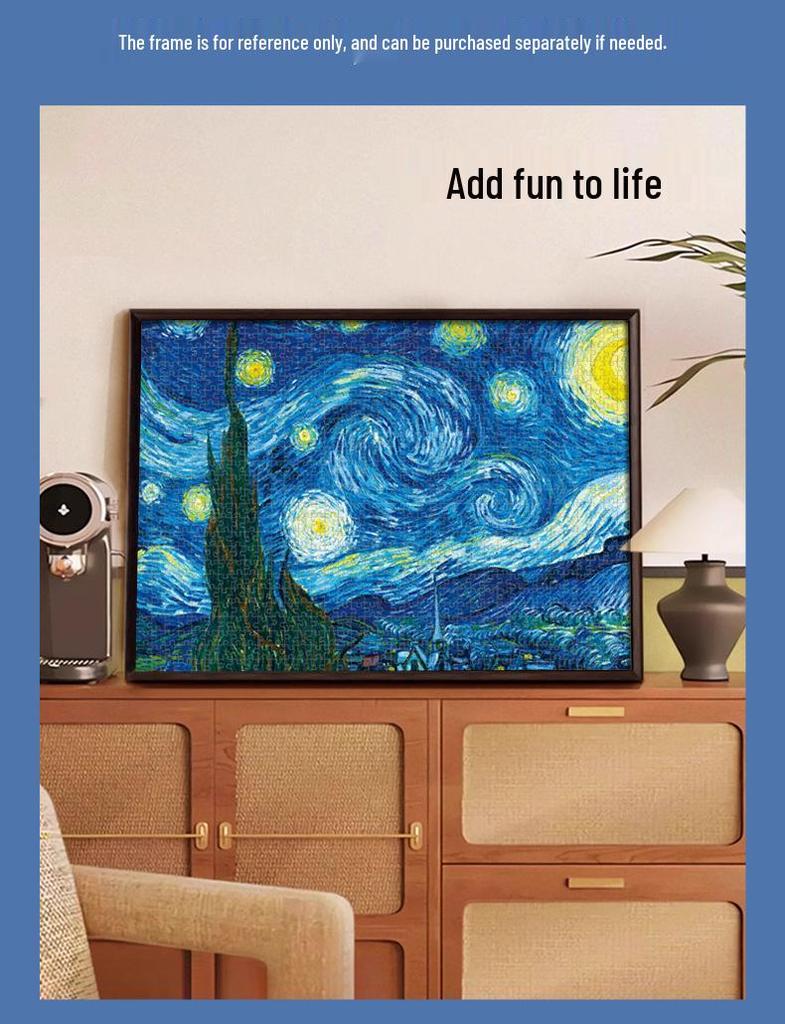 1000-Piece Famous Painting Landscape Jigsaw Puzzle for Adults - Decompression Toy