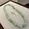 12Mm Ice Crack Magnetic Beads Crystal Beaded Necklace Medieval Vintage Fashion Retro Design Beaded Necklace Jewelry