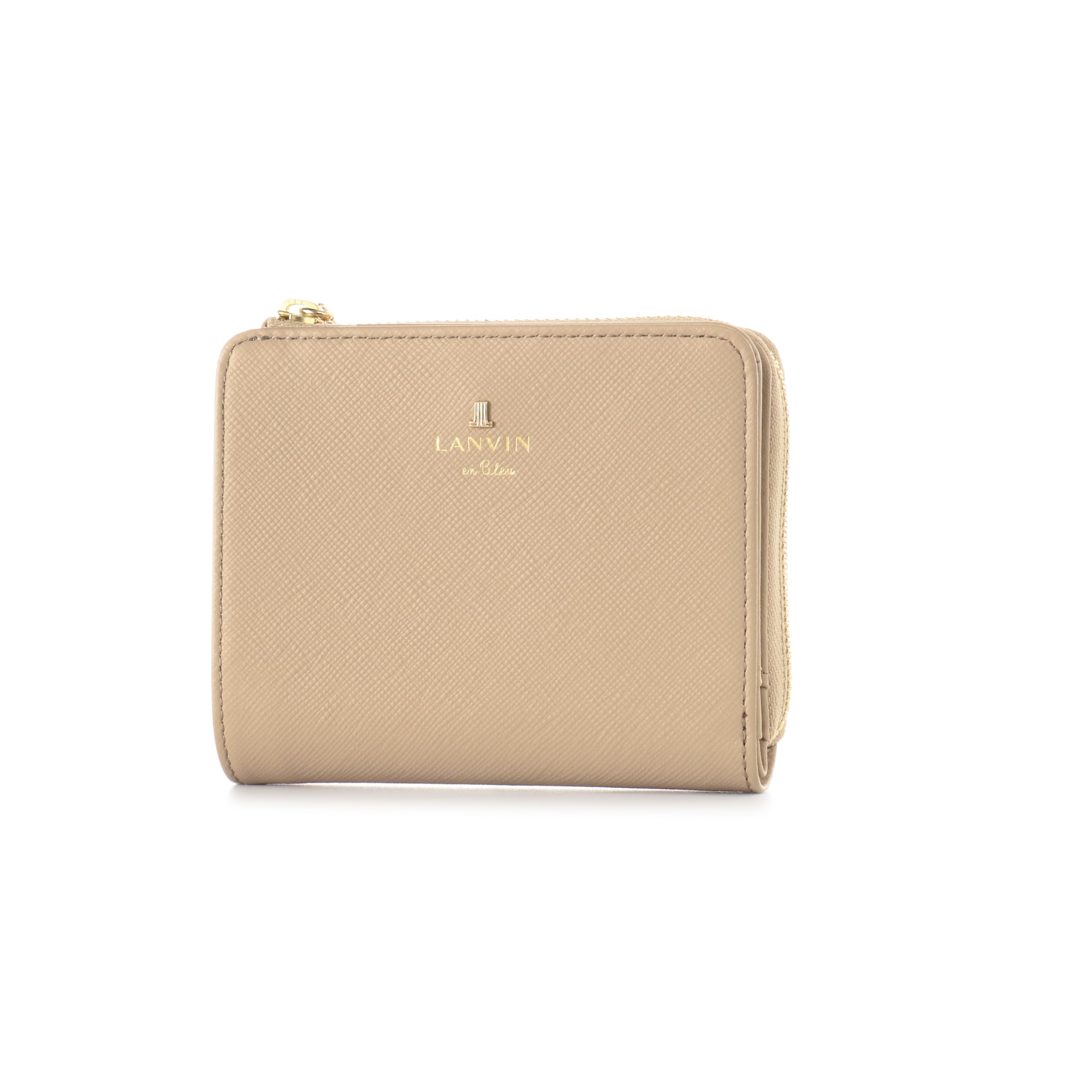 

Lanvin en Bleu Luxembourg Mini Wallet with Gray with Branded Shopper Gift Wrapping Available Exclusive to L-shaped Zipper, Beige, 480453, Bag, (Size