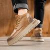 Shoes new autumn and winter British style non-slip thick-soled Martin boots high-top board shoes casual leather shoes