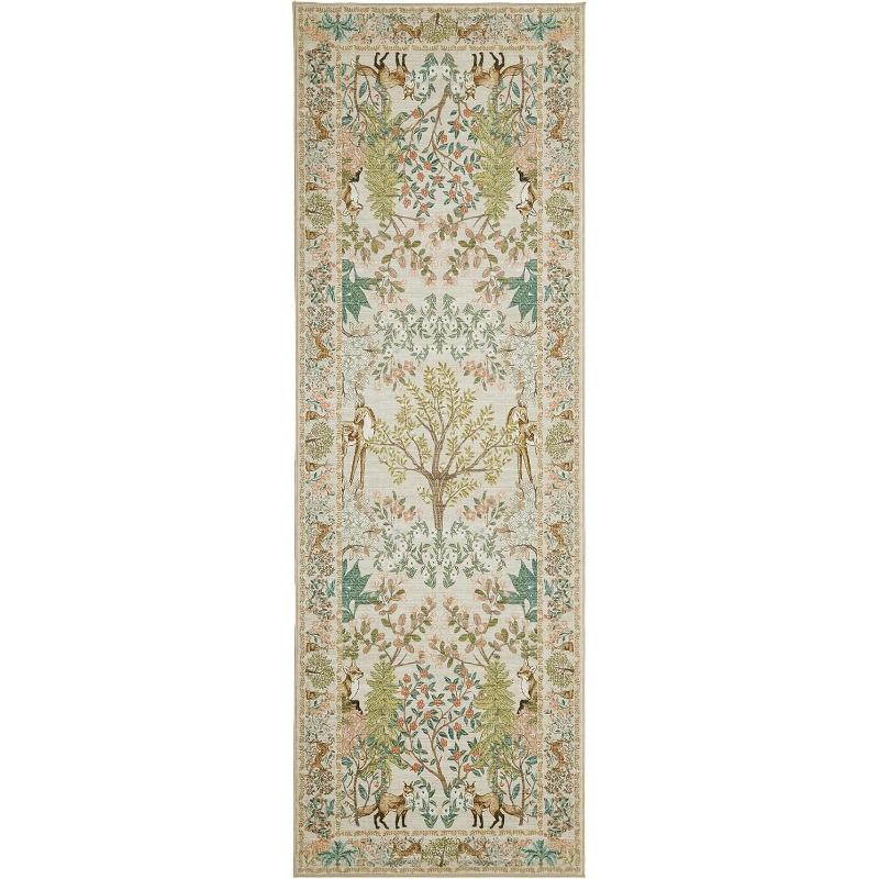 Jungle Animal Pattern Hallway Long Carpet Foldable Machine Washable Living Room Sofa Coffee Table Nonslip Floor Mat Bedroom Rug