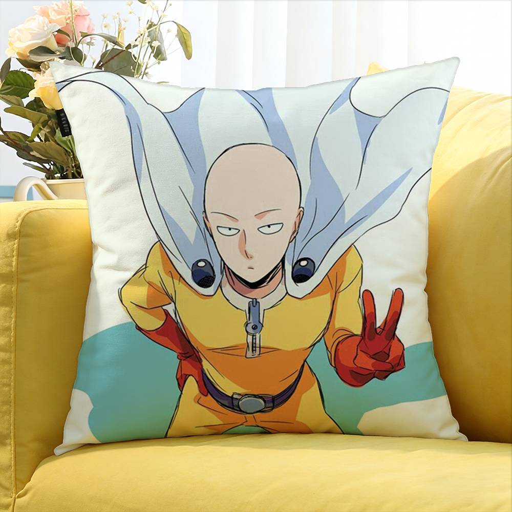 OnePunchMan World Various Sizes Square Pillow Case For Car Home Bedchamber Decor