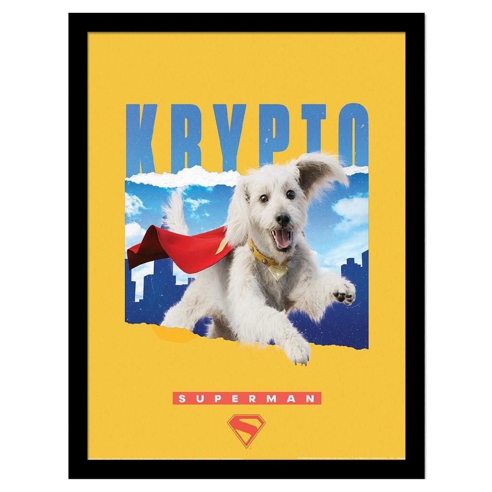Superman Krypto Framed Poster