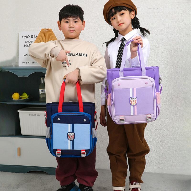 BUKA 2025 Summer New Pupil Portable Tutoring Bag Lightweight Multi-purpose Kid's Bags Wear-resistant Oxford Student Homework Storage Bag Art Package