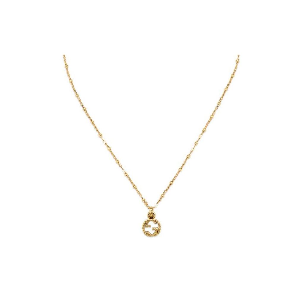Gucci Double G Series Interlocking Double G Shiny 18K Gold Necklace Unisex necklace 603619-J8500-8000
