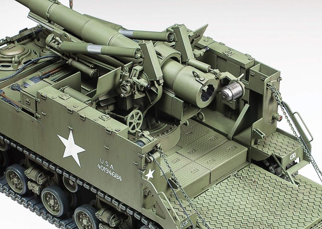 Tamiya 1/35 Military Miniature Series No. 351 U.S. Army 155mm M40 Self-Propelled Gun Big Shot Plastic Model 35351