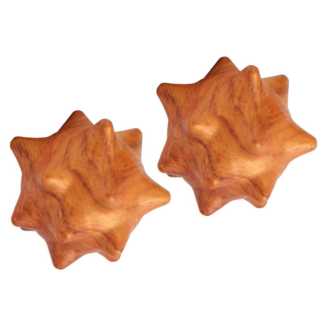 2pcs Hand Massage Ball Wooden Palm Relaxing Spiky Textured Acupoint Massage Balls for Elderly