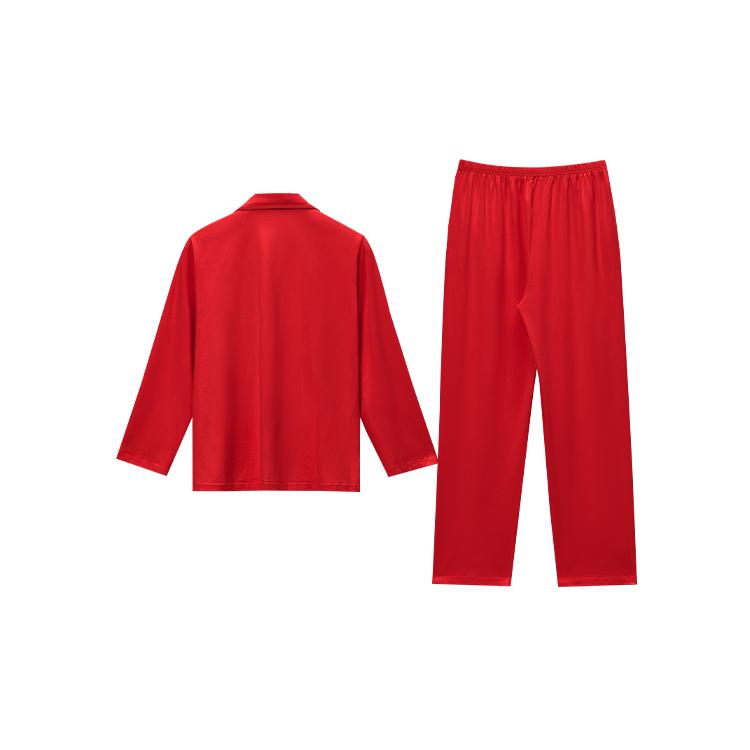 Skechers Fashionable Lazy V-Neck Cardigan Festive Pajama Set Women pajamas Red L225W268-00BM