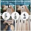 Holzbearbeitungs-Vierkantbohrer, 6 Stück Vierkantlochbohrer Holzbearbeitungs-Lochsäge Meißel Stahlbohrer Set 1/4 Zoll, 5/16 Zoll, 3/8 Zoll,