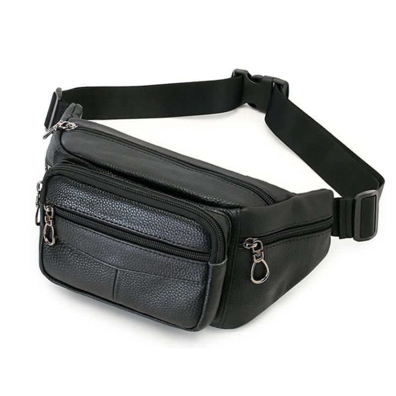 Men's Waist Bag Business Men's Chest Bag Commuting Men's Chest Crossbody Bag Men's High-end Pu Crossbody Bag