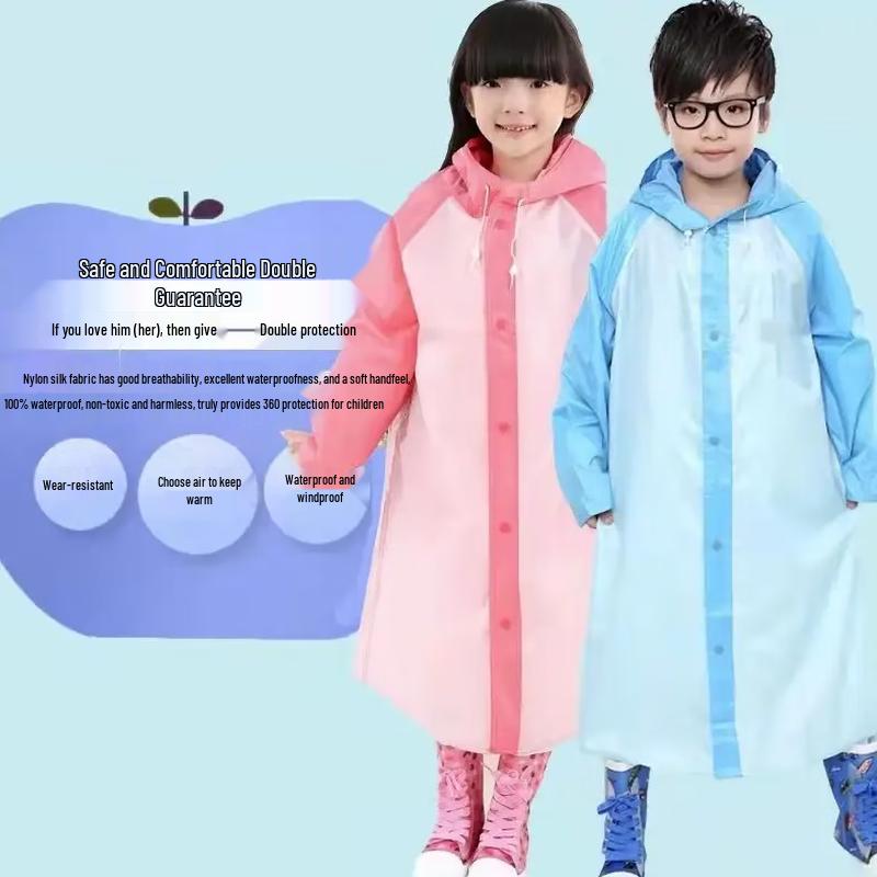 OIMG Kids' Raincoat with Backpack Space