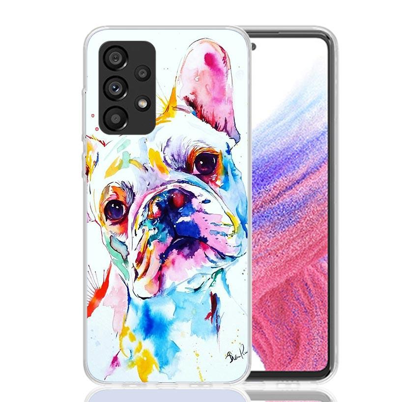 French Bulldog Dog Pug Case Phone Cover for Samsung Galaxy A17 A16 A15 A14 A13 A56 A55 A54 A53 A36 A35 A34 A33 A26 A25 A24 A23 A