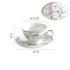 Nordic Embossed Lace Coffee Mug and Saucers Vintage Floral Ceramic Breakfast Cup for Afternoon Tea Painted Gold Flower Teacups