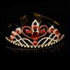 Große Königin Prinzessin Krone Diadem Grün Rot Strass Kopfschmuck Kopf Kristall Tiara Braut Hochzeit Haarschmuck Accessoires