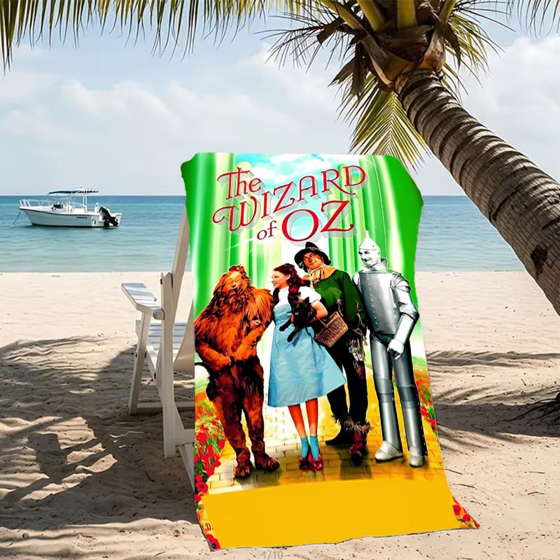 Beach Towel with The Wizard of Oz Pattern - Soft,absorbent,machine Washable Lightweight&Modern,swimming,Travel Essentials