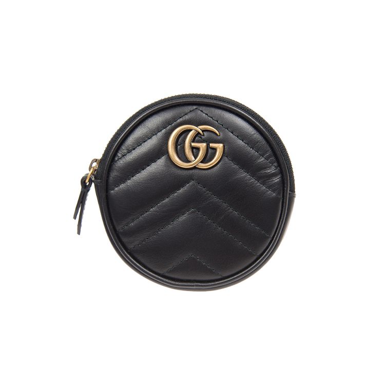 Gucci Marmont Gold Logo Quilted Leather Wallet Women wallet Black 575160-DTDCT-1000 Box(Basic Set+Box)