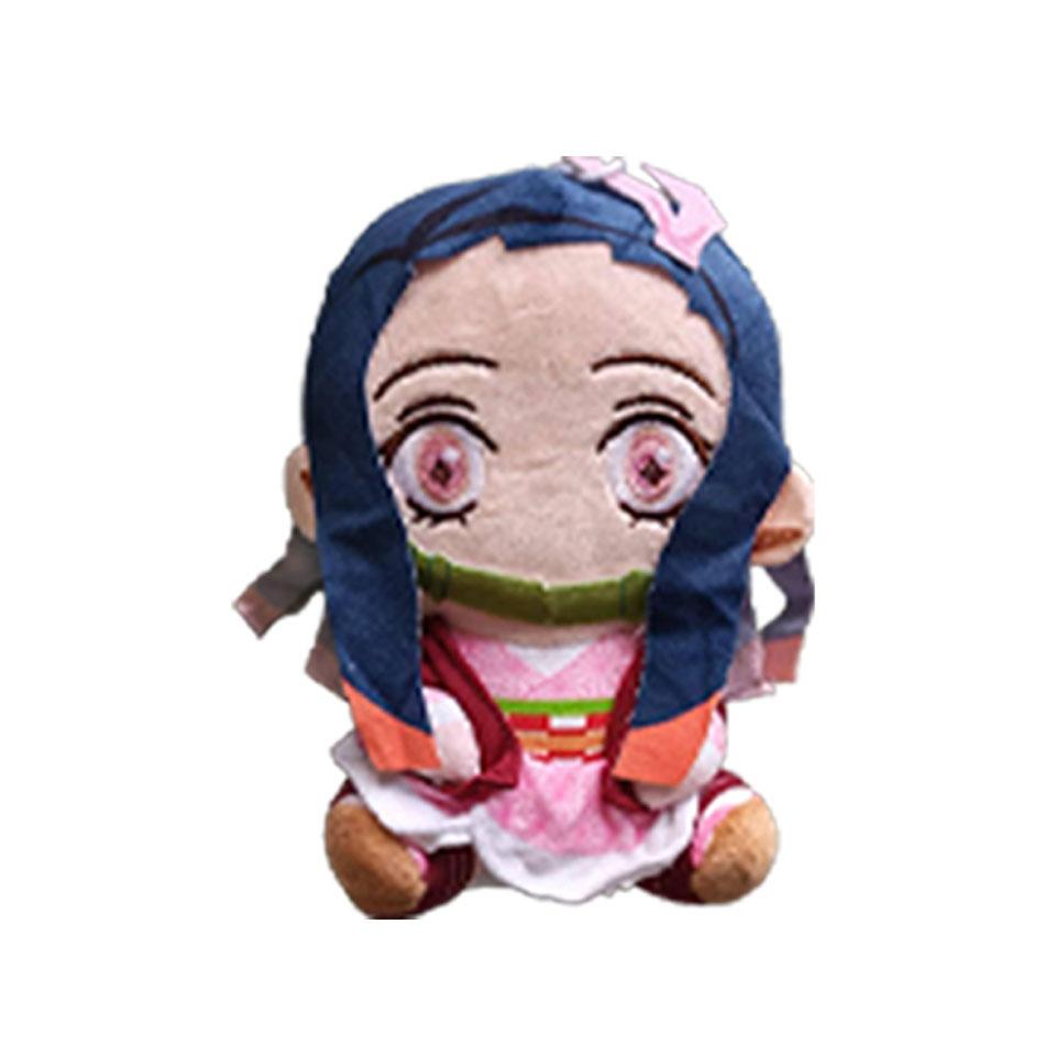 20cm Hot Japan  Plush Dolls Lovely Anime Kimetsu No Yaiba Kamado Tanjirou Nezuko Zenitsu Kyoujurou Toys Friend Gifts