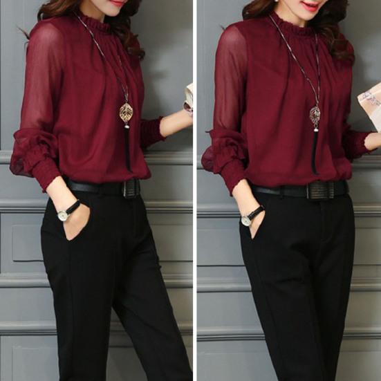 Spring Shirt Back Button Workwear Skin-touching Trendy Elegant Lady Casual Blouse Streetwear