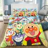Anpanman Kawaii Bedding Set Double Twin Full Queen King Kids Bedclothes Duvet Cover Pillowcase Decoration Christmas Gifts