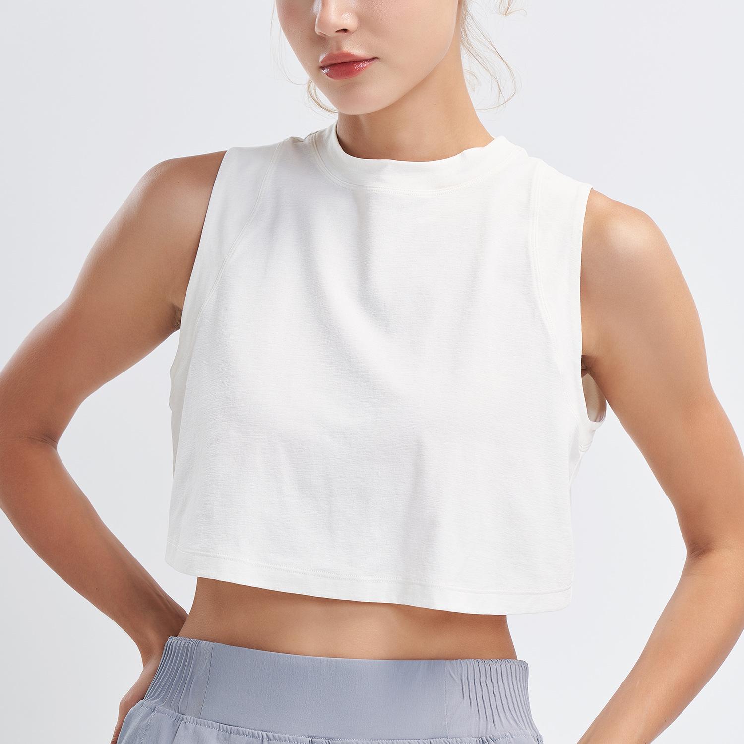 

Женский дышащий жилет для йоги без рукавов - быстросохнущий топ для бега телесного цвета с красивым дизайном спины M/8