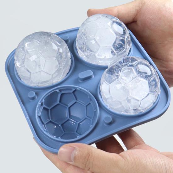 Soccer Ball Ice Cube Tray, World Mug Shape Silicone Mold for Freezer & Oven, Easy Release Non-Stick BPA-Free Chocolate Jelly Candy Mold