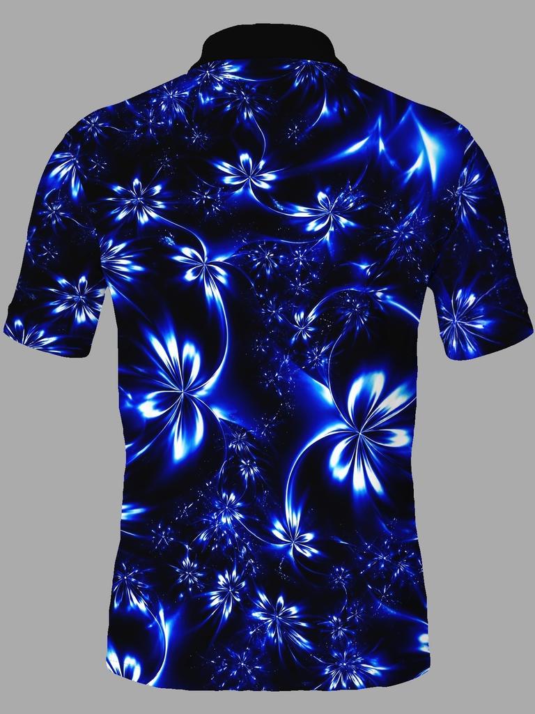 [Printed Design - Not Textured] Men'S Polo Shirt, Business Casual - Suitable for Golf, Polo Riding, And Casual Wear
