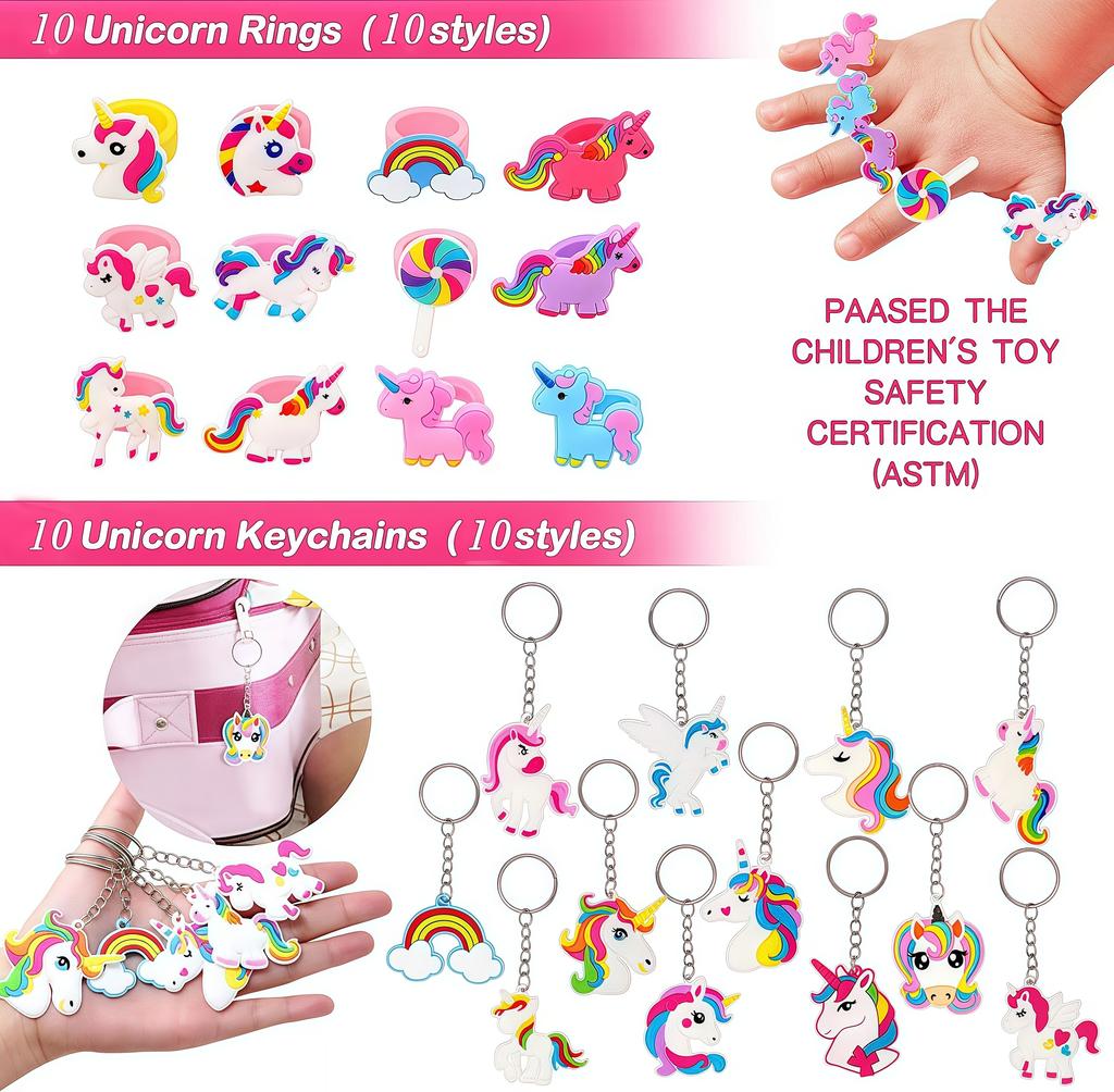 Rainbow Unicorn Birthday Party Decor Unicornio Gifts Tableware Balloons Banner Bracelets Keychain Girls Party Favors Photo Booth
