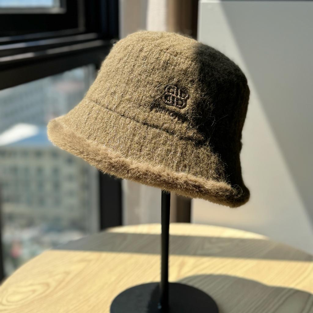New Plush Fisherman Hat Women's Autumn and Winter New Thick Warm Basin Hat Korean Style Atmosphere Big Head Bucket