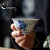 Antique Blue and White Tea Cups, Household Large Master Cups, Pressure Hand Cups, Kung Fu Tea Sets, Ceramic Tea Cups, Single Cup