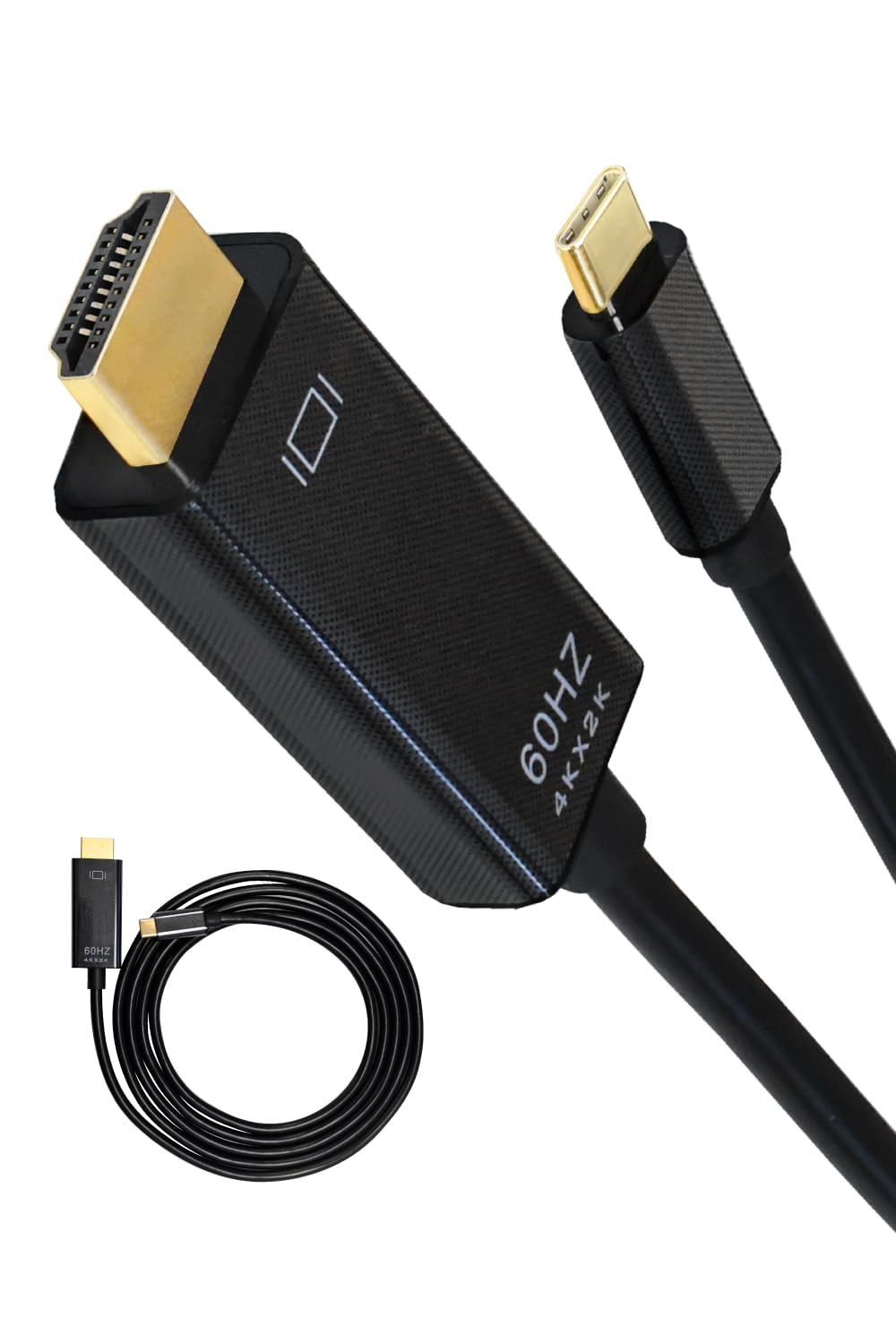 

Shizukawill HDMI Conversion Compatible with iPhone iPhone and 4K Video Easy Black Cable, Type-C Cable, 16, 15, iPad, Output, Connection, 1.8m, 60Hz, чёрный