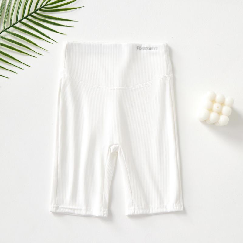 

Girls High-Waist Ribbed Shorts - Summer Style Five-Point Leggings for Kids 110 cm